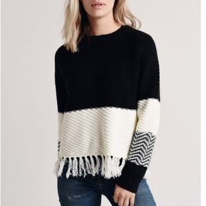 REVOLVE ERIK SWEATER DAY TO NIGHT BY JOHN & JENN FRINGE WOMENS SWEATER S…